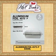 5 Set 4572-P Aluminium Foil Tray with Clear Lid Rectangle / Rectangular My Chef Foil Tray 4572 - P