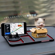 อุปกรณ์ตกแต่งภายในรถสำหรับเทสลาแดชบอร์ดระบบนำทาง GPS ที่ใส่โทรศัพท์ในรถยนต์ป้องกันเสื่อกันลื่นอเนกประสงค์