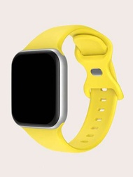 1入組男女適用純色矽膠手錶帶，與 Apple Watch Ultra/Se/8/9/7/6/5/4/3/2/1 Apple Watch Band 兼容，柔軟、舒適、防水，適用於 38mm/40mm/41mm/42mm/44mm/45mm/49mm 運動手錶 Apple Watch Strap