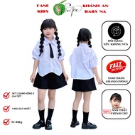 Girls School Uniform Set, Korean Style School Uniform Shirt Skirt Set Exclusive Design