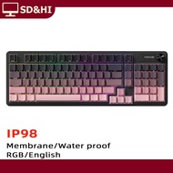SD&HI FURYCUBE IP98 Wired Game Membrane Keyboard RGB Translucent Character Intelligent Knob Mute PBT
