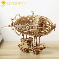 MXMUSTY Airship Model, Wooden Construction 3D Puzzle 3D Wooden Puzzle, Puzzle Toy Mechanical Design 