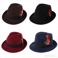[SzlztmyeeMY] Men's Women' Felt Fedora Hat