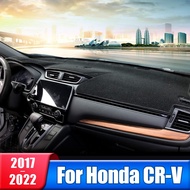 แผ่นม่านบังแดดแผงหน้าปัดรถยนต์แผ่นรองผ้าคลุมโต๊ะเครื่องดนตรีสำหรับ Honda CR-V CRV CR V 5Th Gen 2017 2018 2019 2020 2021อุปกรณ์เสริม2022