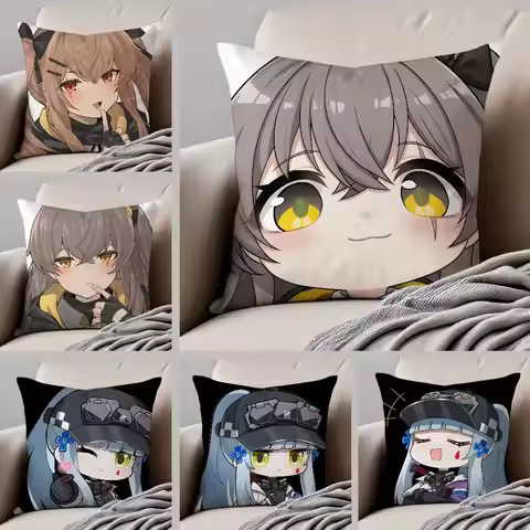 Vedio G-Game G-Girls Frontline Pillow Case Anti-dustmite Pillowcase Invisible Zipper Silky Short Plu