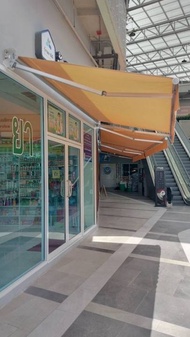 กันสาดพับเก็บได้ กันสาดไฟฟ้า กันสาดปรับได้ Electric awning กันสาดพับได้ หมุนได้เอง ขาตั้งอลูมิเนียมอ