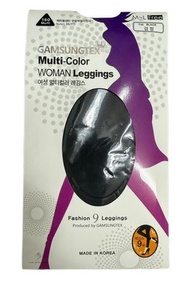 LASYA 150D高腰緊身九分襪褲 黑色 韓國製造 [平行進口]  壓力瘦腿襪褲