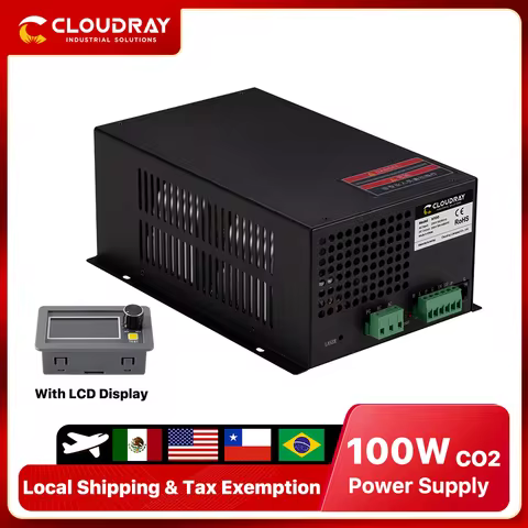Cloudray 100W CO2 Laser Cutting Machine Power Supply Module for Engraving Machine 12-24V Power Input