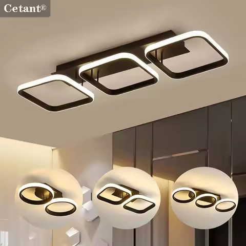 Modern LED Ceiling Light Square Ring Round Ring Bedroom Kitchen Balcony Corridor Stairwell Lighting 
