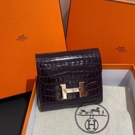 Hermes Constance J5 鱷魚皮錢包