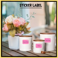 Waterproof Kitchen Label Sticker Pink Label Barang Dapur Kalis Air Premium Quality 78pcs