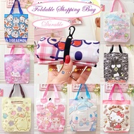 Foldable Shopping Bag Kuromi My Melody Cinnamoroll Little Twin Stars Badz Maru Pompompurin Disney
