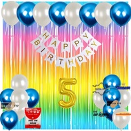 20Pcs White Balloons Decoration Set Children's Birthday Partybirus Happy Birthday Banner Anniversary