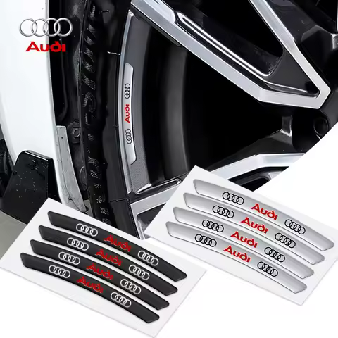4pcs Aluminum Logo Car Wheel Rim Hub Sticker Car Decoration For Audi A3 A4 A5 A6 b6 b7 b9 8p 8v b8 c