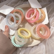 Korean Style High-value Dopamine Color Telephone Line Hair Ring Cute Basic Style Hair Rope Does Not 