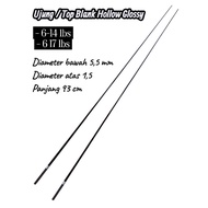 Tip Glossy Hollow Blank top section Fishing Rod 6-14 lbs and 6-17 lbs