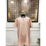 AFWAN KURTA [ NUDE ] JOHOR KURTA SHORT SLEEVE KURTA RAYA SHIRT ROUND NECK BUTANG ONE