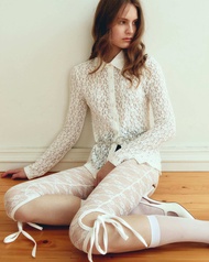 MAINECOON - Claire Lace Fitted Shirt