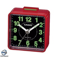 Casio TQ-140-4D Black Dial Easy Reader Red Table Top Travel Alarm Clock