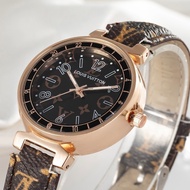 Luxury brand LV Women's Fashion Minimalist Printed Quartz Watch Business Leisure Women's Belt Watch