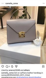 Camelia Roma Saffiano Leather Handbag