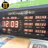 AUTOMATIC LED DIGITAL ADZAN CLOCK TNT2019. PRAYER SCHEDULE