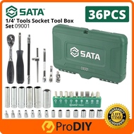 SATA 09001 36pcs 1/4' Tools Socket Tool Box Set