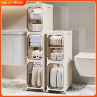 Salvo Slim Cabinet Foldable Cabinet Installation Free Transparent Storage Cabinet Bathroom Kitchen S