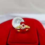 Murni Mewah Emas916, Cincin Rh Crv Small 7271 0.7 cm Pd