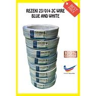 REZEKI 23/014 X 2C Blue/White Twin Flat Cable WIRE