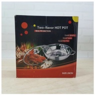 Hotpot Pot Bulkhead/Suki Shabu Stainless Pot 28cm