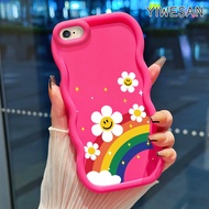 YIWESAN Casing Hp Untuk iPhone 6 Plus 6s Plus 7 Plus 8 Plus SE 2020 X Xs Max Case Casing pola Bunga