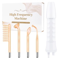 High Frequency Facial Wand - Uaike Orange Portable Handheld High Frequency Facial Machine - with 4 P