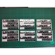 Sticker Emblem 1.8 EXI 1.6 GLI 1.5 GLI DOHC SOCH Super Chrome + Black background