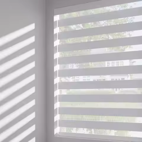 Custom Size Roller Shades Motorized Window Blinds Blackout Zebra Blinds Shades Day and Night Roller 