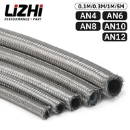 AN4 AN6 AN8 AN10 AN12 Braided Oil Line Fuel Hose Oil Gasoline Brake Line Hose Fuel line Hose 1 Meter