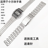 Suitable For Casio Square A158/A159/A168/A169E/AE1200/1300 Metal Stainless Steel Watch Strap