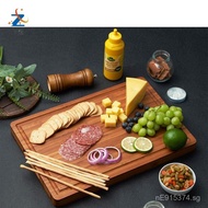 ,Slot,Handle with Side Juice and Charcuterie Cheese Board Butcher Block Bamboo Wood Chopping Board K