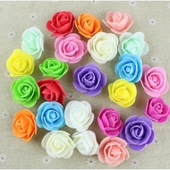 12pcs 3.5cm Mini PE Foam Rose Heads Artificial Silk Flowers for Home Garden DIY Pompom Wreaths Weddi