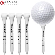 CHINK 100pcs Golf Wood Tees, 69/83mm Wooden White Striped Golf Tee, Golf Training Aids Digital Scale