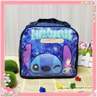 [Bibi Shop] Children's Tableware Cartoon Stitch One Piece Chopper Pearl Mermaid Meal Bag Lunch Bag T