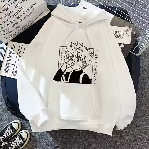 X Hunter Anime Kurapika hoodie Men's printed fashion streetwear Hip-hop style hoodie autumn and wint