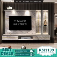 ⭐ Free Installation ⭐ TV CABINET  | 7kaki X 5kaki | 7ft X 5ft | Hold up to 55"TV  Marble Wall Cabinet | Hanging TV