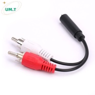 UM.T 3.5mm RCA Female connector ja Stereo Cable Y plug to 2 RCA Male Adapter Cable