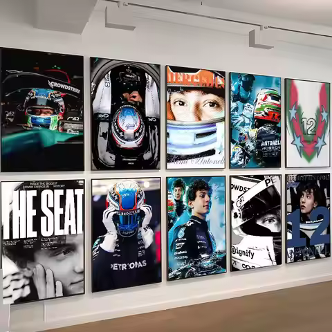 Kimi Racing Formula-F1 A-Antonelli Anime Posters Sticky HD Quality Wall Art Retro Posters For Home K