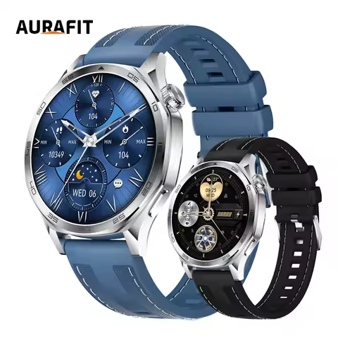 AURAFIT AM29: 1.43 "AMOLED Smartwatch with Wireless Charging, 100 + Modes, Health Monitor (HR/SpO2/S