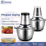 SIMMO Meat Grinder Food Processor 2L Stainless Steel Meat Shredder Garlic Grinder Multifunctional El