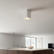 LED Square Surface Downlight - 4 Inch No Cut Ceiling Lamp, Contemporary Flushmount Spot Lighting for