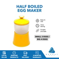 Half Boiled Egg Maker [ Boil Egg Half Egg Seconds Half Boil Container Egg Boiler 2pcs 4pcs ] Effortless Quick Breakfast