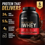 Optimum Nutrition Gold Standard Whey Protein 2LBS/5LBS – 24g Protein for Muscle Growth & Recovery